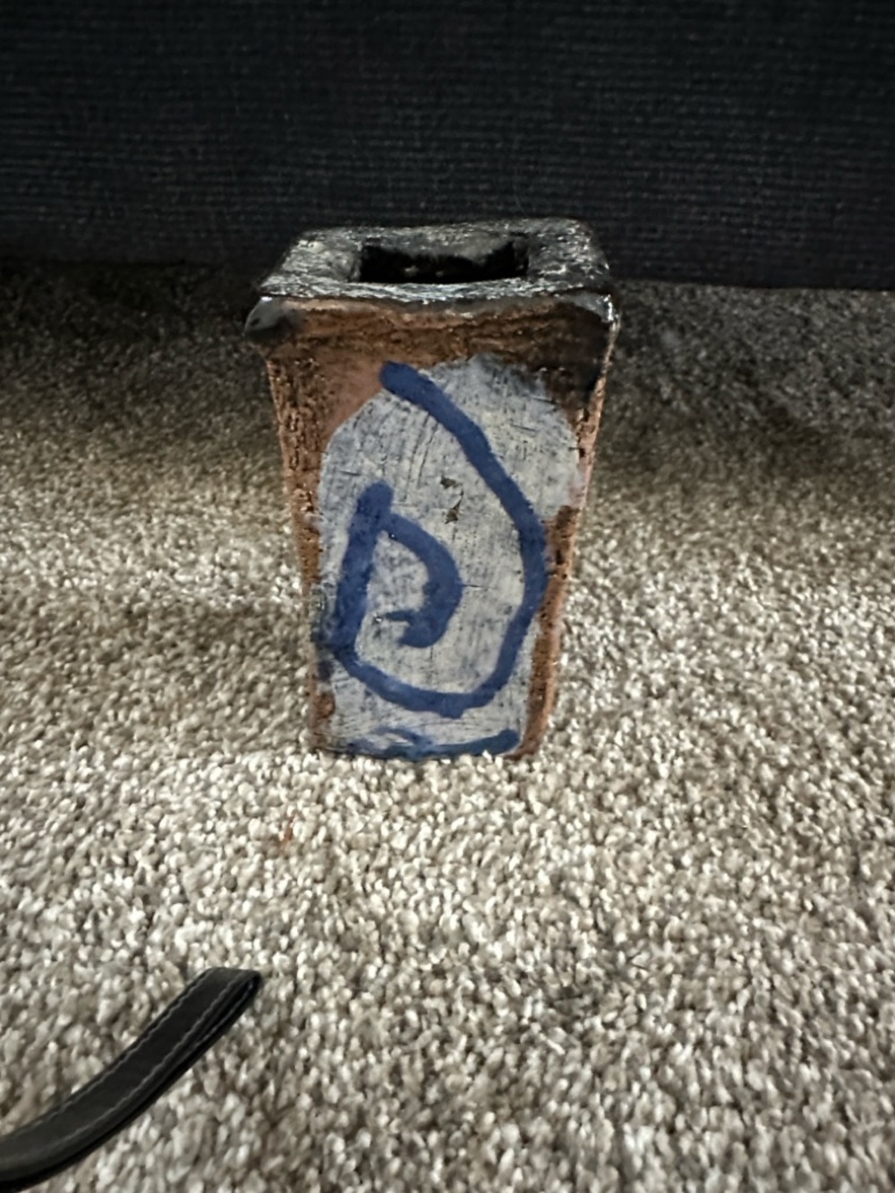Hand made by Robert Moore in Donegal Ireland - Ceramic Vase in Blue and White